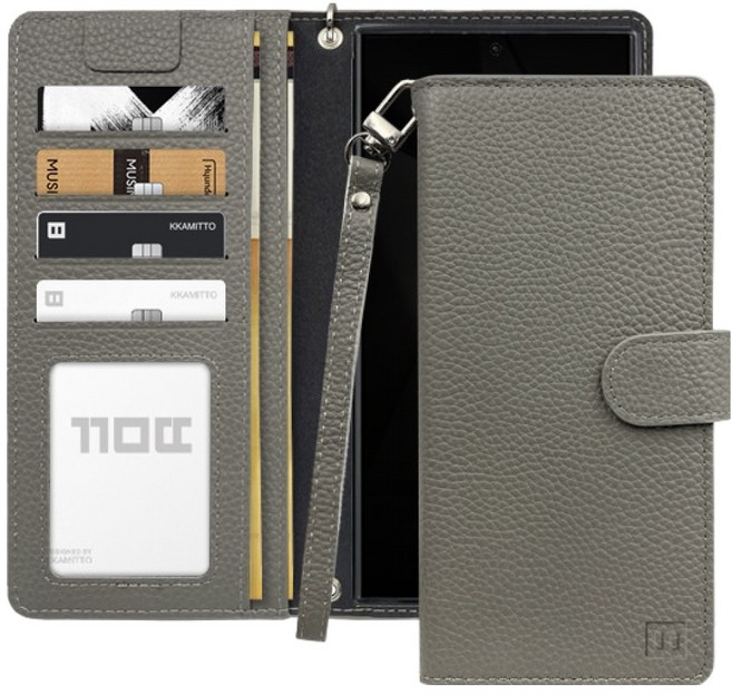 까미또 에포크 로그 소가죽 다이어리 휴대폰 케이스