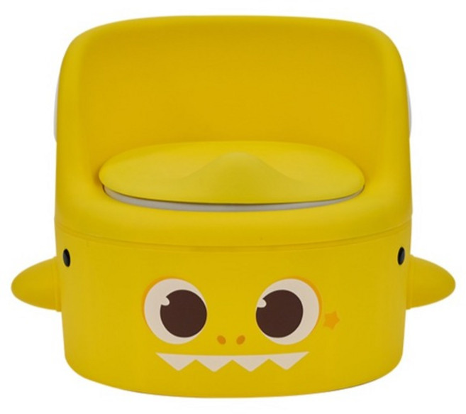 야야 유아용 핑크퐁 아기상어 변기, 노랑