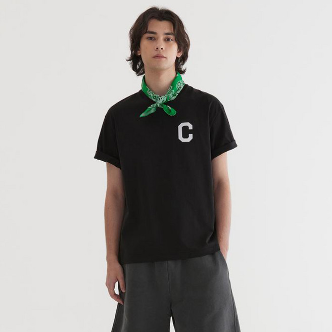 커버낫 남녀공용 C 로고 반팔 티셔츠