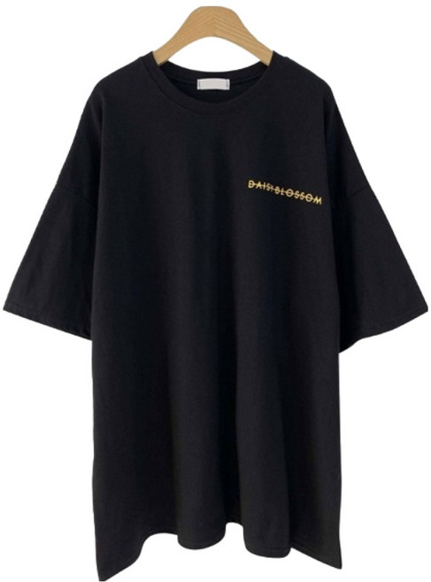 슈가펀 여성용 온센 데이지 프린팅 오버핏 반팔 티셔츠