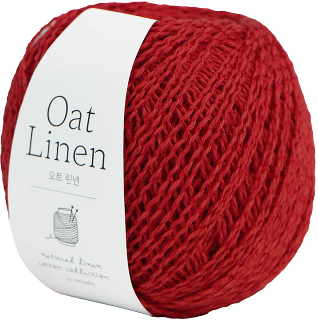 앵콜스 오트 린넨 뜨개실, 324 라이트레드, 1개