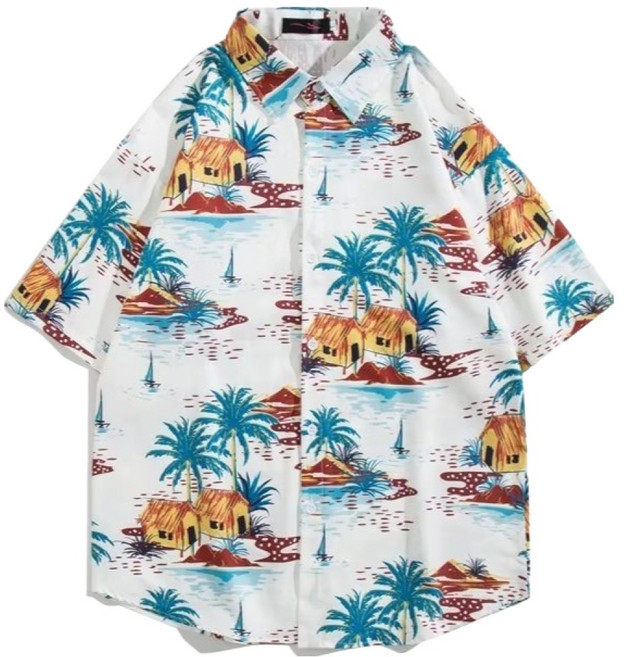 男款寬鬆夏威夷襯衫 25S002156
