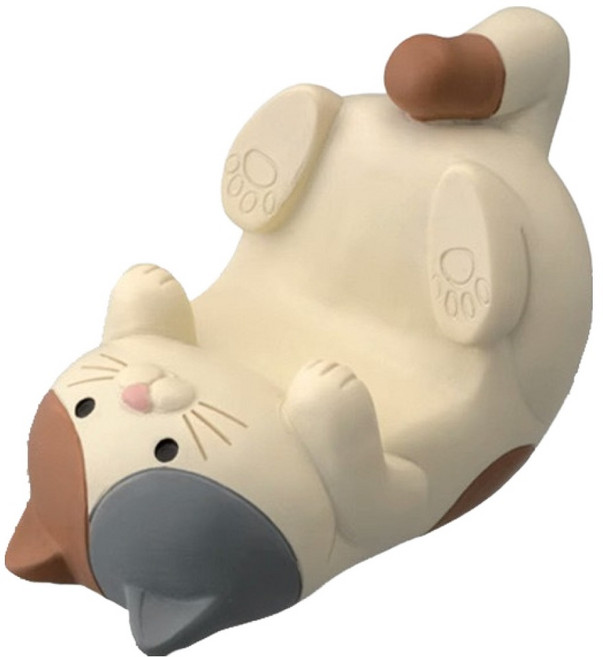 호후 우드 냥냥이 스마트폰 탁상용 동물 캐릭터 스탠드 거치대, 삼색냥 발라당, 1개