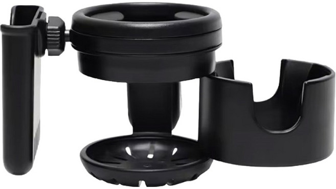 한양MSL 3in1 유모차 2구 컵홀더, 블랙, 1개