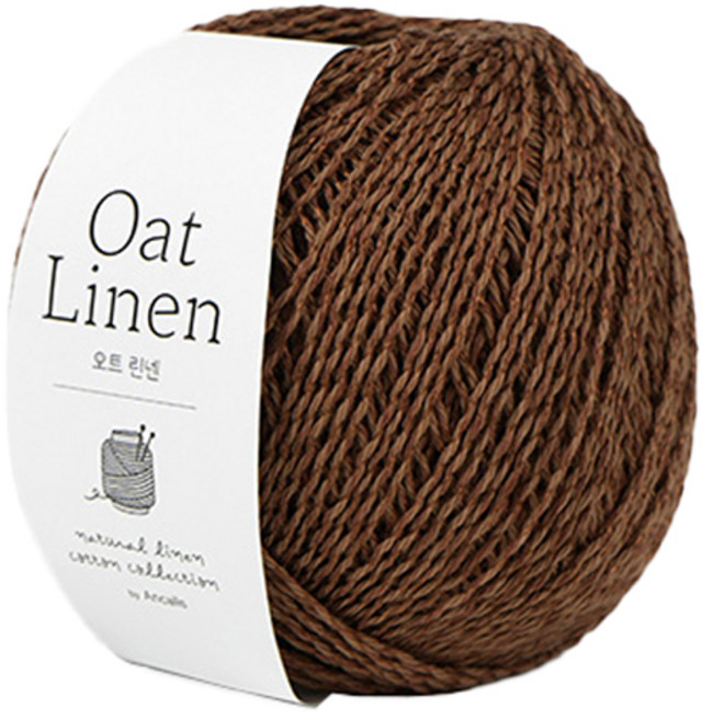 앵콜스 오트 린넨 뜨개실, 307 내추럴브라운, 1개