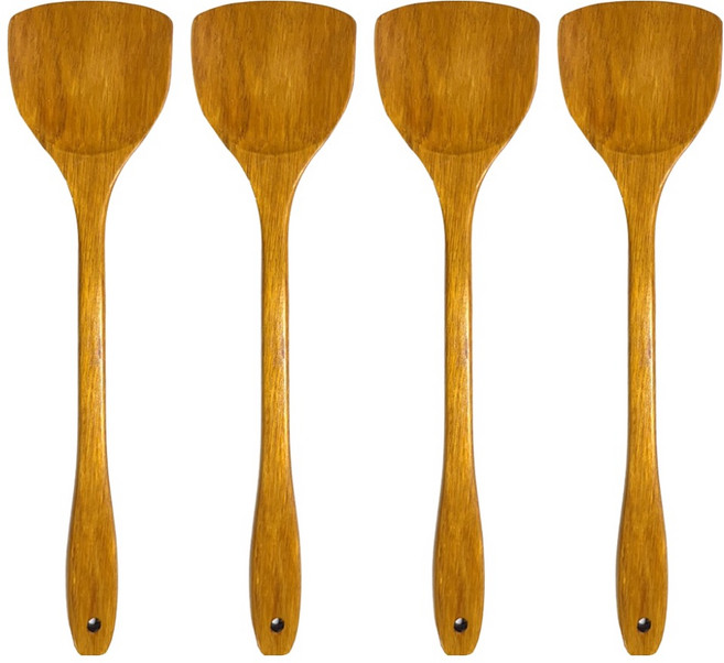 원목 황옻칠 업소용 사각 주걱 대형 뒤집개, 우드, 4개