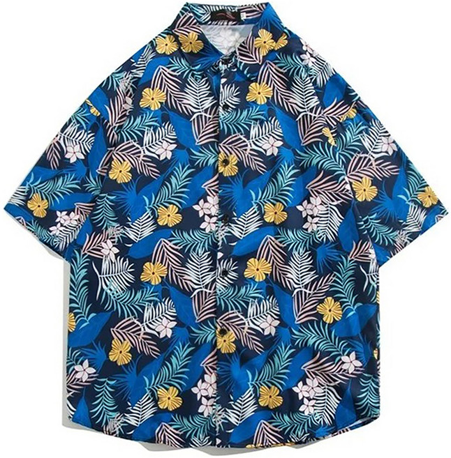 남성용 오버핏 하와이안 셔츠 25S002173