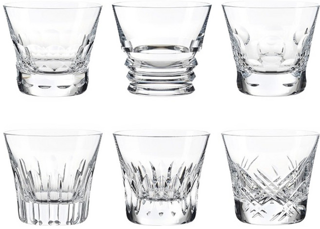 Baccarat 크리스탈 에브리데이 클래식 텀블러 6종 세트 2809854, 1세트