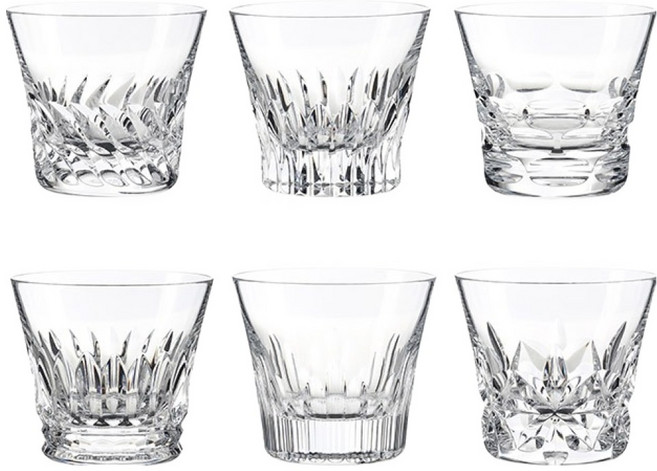 Baccarat 크리스탈 에브리데이 클래식2 텀블러 6종 세트 2816214, 1세트