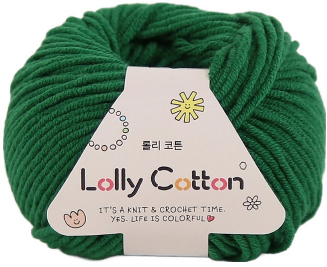 앵콜스 롤리코튼 뜨개실, 74 그린, 1개