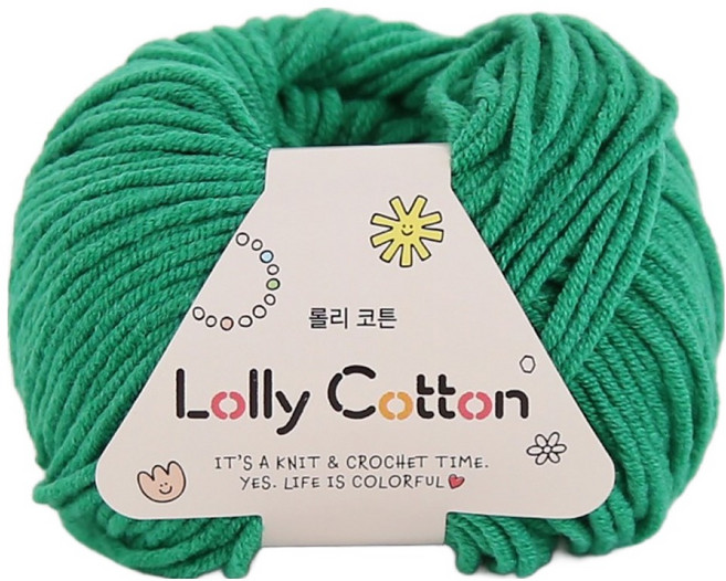 앵콜스 롤리코튼 뜨개실, 73 맑은그린, 1개