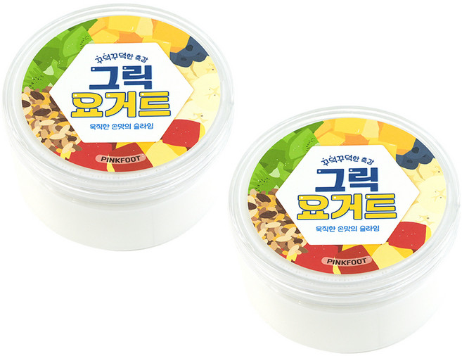 핑크풋 그릭 요거트 슬라임, 170g, 2개
