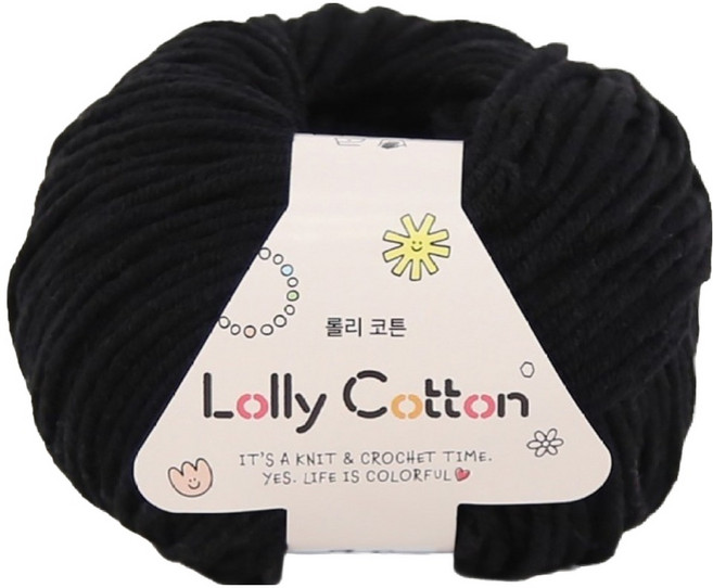 앵콜스 롤리코튼 뜨개실, 79 블랙, 1개