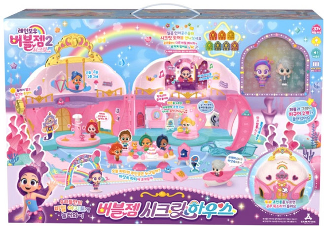 레인보우버블젬 미미월드 시크릿 하우스 인형집, 혼합색상, 1개