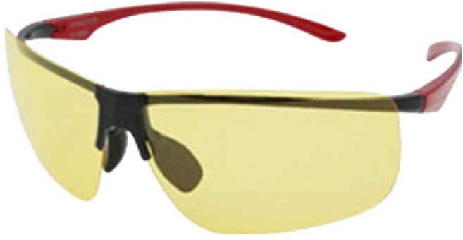 비츠로만 초경량 야간용 스포츠 고글 12g, 블랙레드, 1개