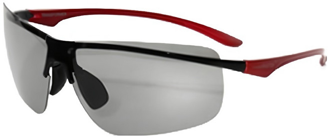 비츠로만 초경량 편광변색 스포츠 고글 선글라스 12g, 블랙레드, 1개