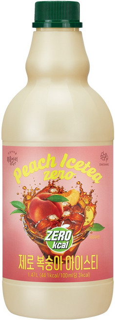 복음자리 제로 복숭아 아이스티, 1.47L, 1개
