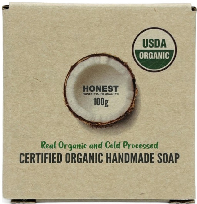 어니스트 엑스트라버진 코코넛 수제 비누, 100g, 1개