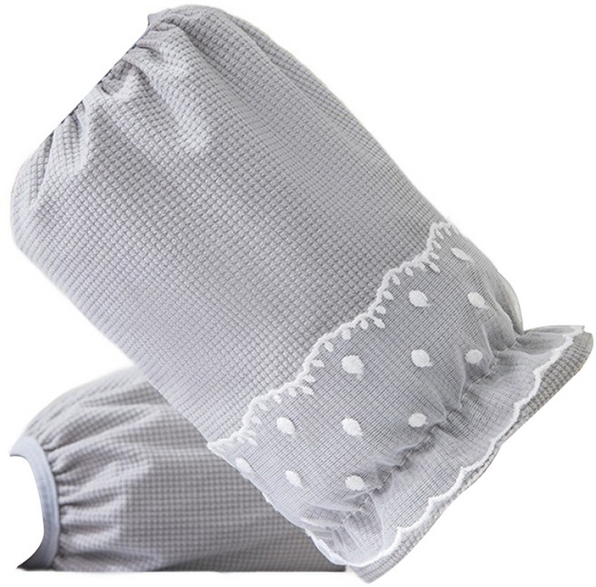 썬데이 여성용 미술용 레이스 팔토시 2p, 그레이