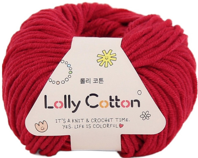 앵콜스 롤리코튼 뜨개실, 28 레드, 1개