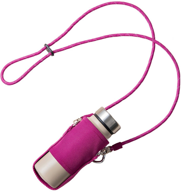 PEACOCK 나들이 필수품 보온보냉 텀블러 + 가방 세트 400ml, 베이지(텀블러), 핑크 CAP(가방), 1세트