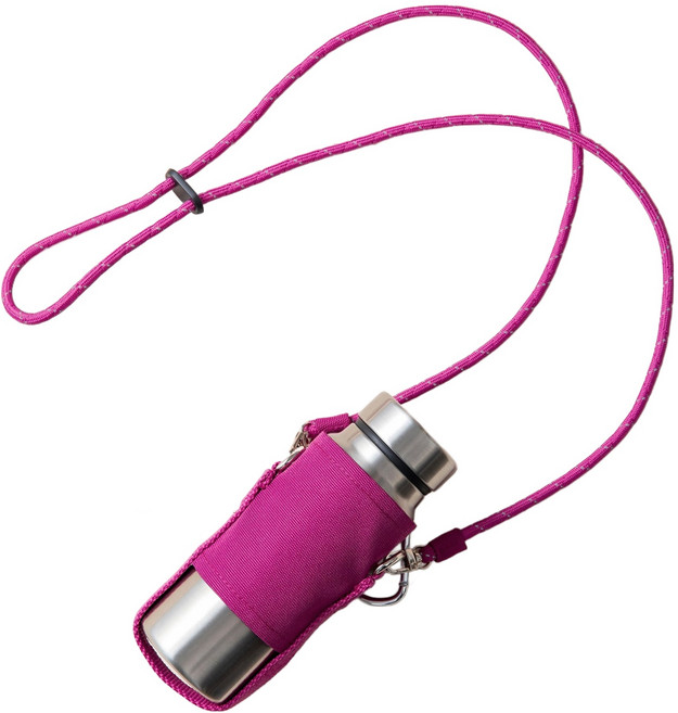 PEACOCK 나들이 필수품 보온보냉 텀블러 + 가방 세트 400ml, 실버(텀블러), 핑크 XAP(가방), 1세트