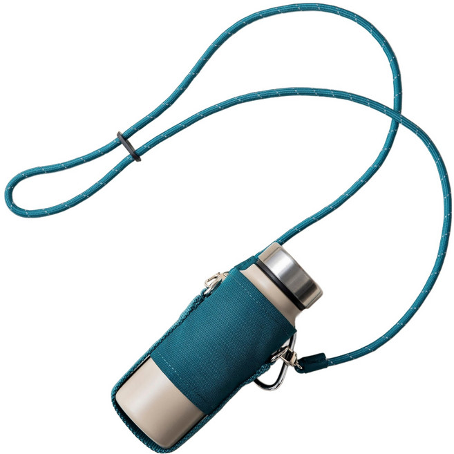 PEACOCK 나들이 필수품 보온보냉 텀블러 + 가방 세트 400ml, 베이지(텀블러), 청록 CAA(가방), 1세트