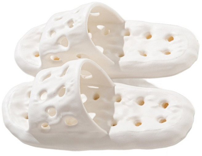 니즈유 미끄럼방지 고급 EVA 욕실화 슬리퍼, 화이트, 1개