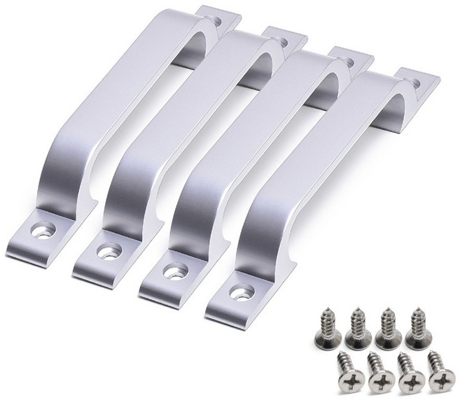 손잡이세상 엘리제홀 건축손잡이 P96, 실버, 4개