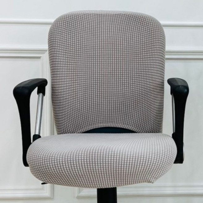 제이에스맘 사무용 의자 등받이커버, 연한그레이, 1개