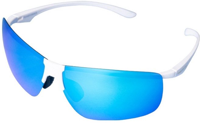 비츠로만 초경량 블루반미러 편광 스포츠 고글 12g, 화이트, 1개