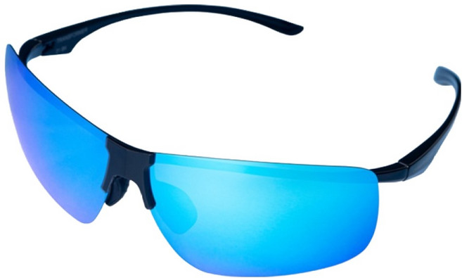 비츠로만 초경량 블루반미러 편광 스포츠 고글 12g, 블랙, 1개