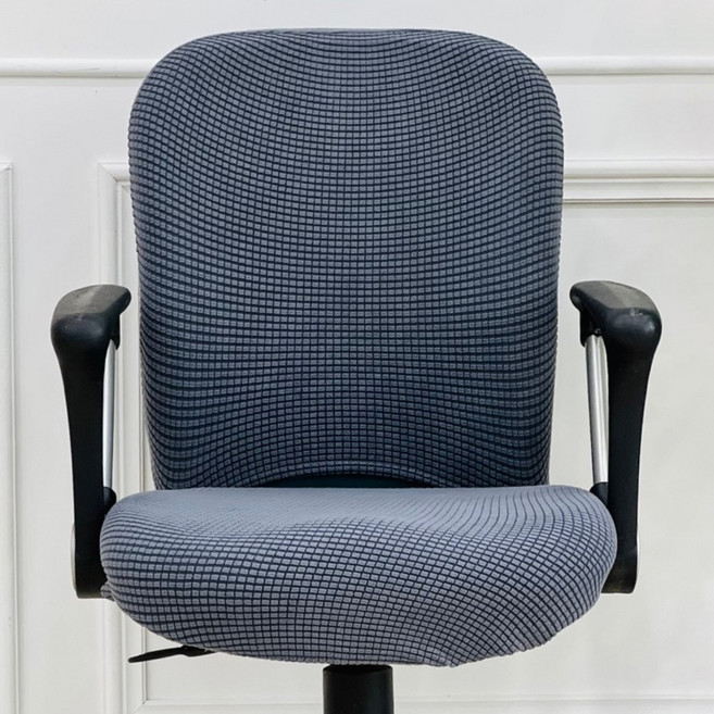 제이에스맘 사무용 의자 등받이커버, 진한그레이, 1개