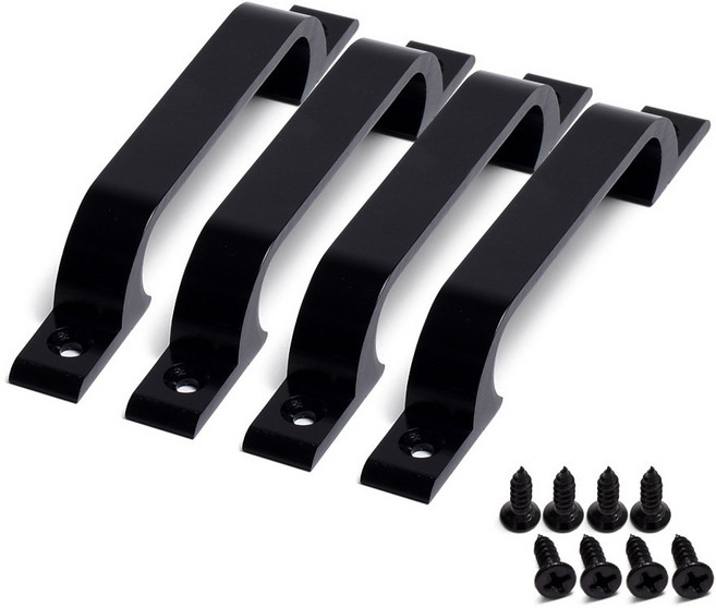 손잡이세상 엘리제홀 건축손잡이 P96, 블랙, 4개