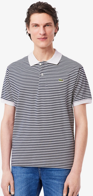 라코스테 남성용 통기성 클래식핏 스트라이프 폴로 면 티셔츠 PH9753-55G