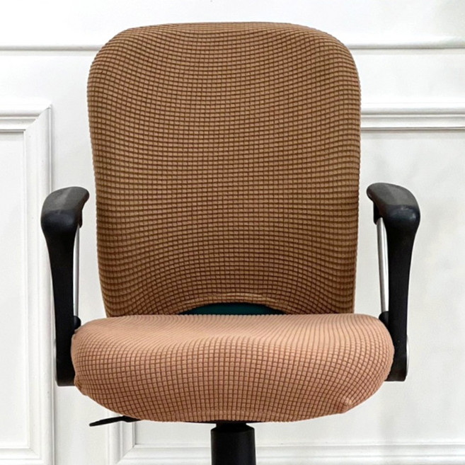 제이에스맘 사무용 의자 등받이커버, 베이지, 1개