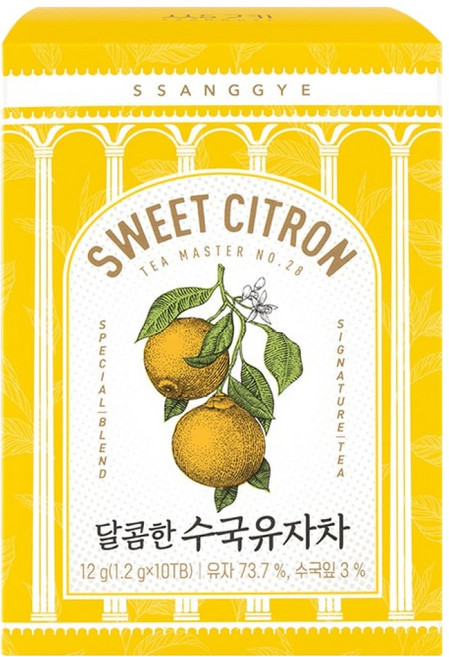 쌍계명차 달콤한 수국유자차, 1.2g, 1개, 10개입