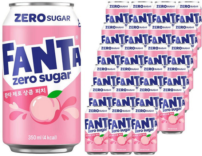 환타 제로 상큼 피치, 350ml, 24개