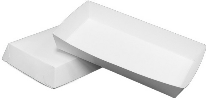 제이팩토리 일회용 직사각 종이접시 화이트 15.2 x 9.2 x 2.4 cm, 50개, 1개