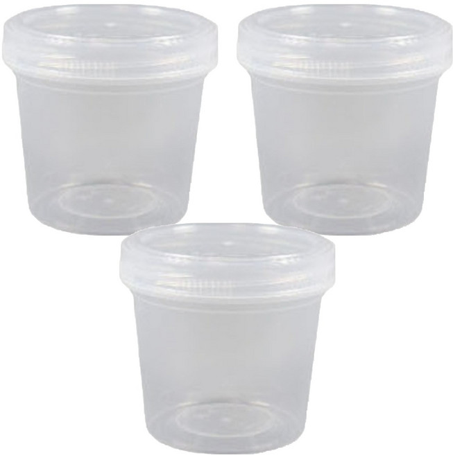 UH홈데코 그릭 요거트 밀폐소분 쿠키 스크류용기, 3개, 2호 350ml
