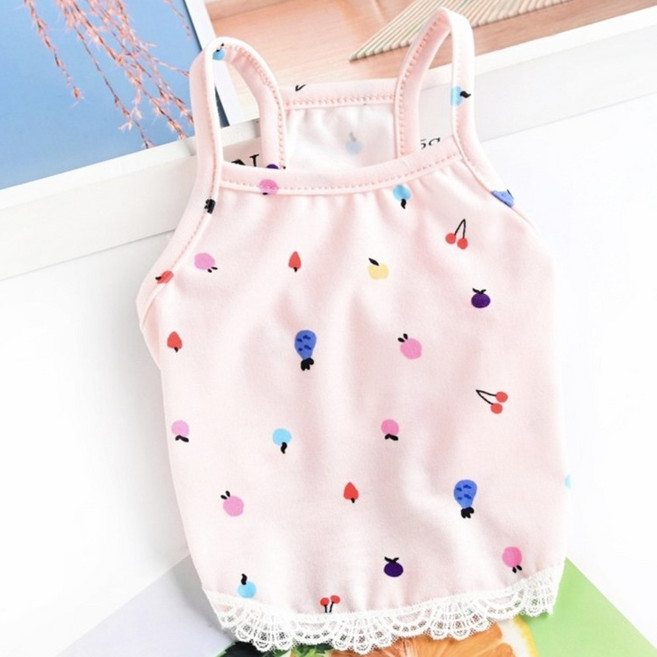 코코스튜디오 강아지 코코 파파야 나시, 핑크, 1개