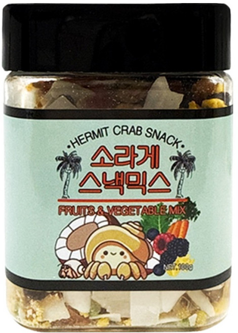 그로비타 소라게 스낵믹스 갑각류 사료, 100g, 1개