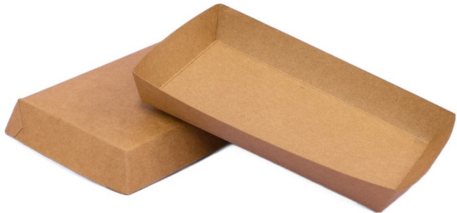 제이팩토리 크라프트 일회용 직사각 종이접시 15.2 x 9.2 x 2.4 cm, 1개입, 50개