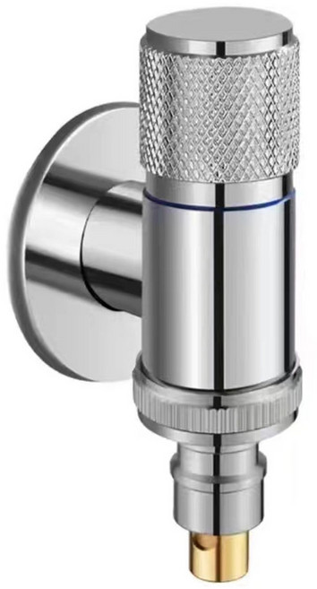 Cooksy 洗衣機專用水龍頭/防脫落全自動止水閥 4分介面 電鍍色, 1個, 單一商品