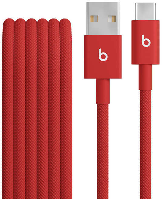 Apple USB A타입 to C타입 Beats 우븐 케이블, 래피드 레드, 1개, 1.5m
