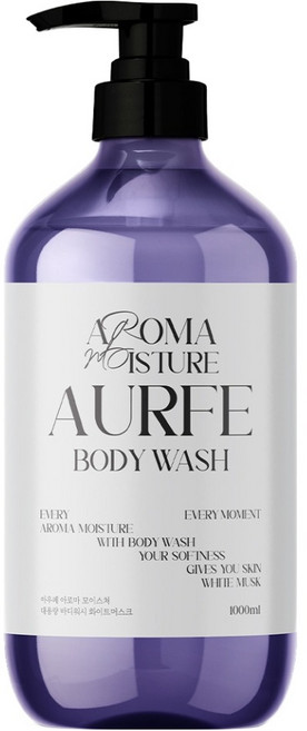 아우페 아로마 모이스처 대용량 퍼퓸 바디워시 화이트머스크향, 1L, 1개