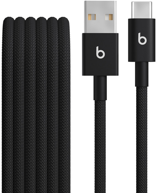 Apple USB A타입 to C타입 Beats 우븐 케이블, 볼트 블랙, 1개, 1.5m