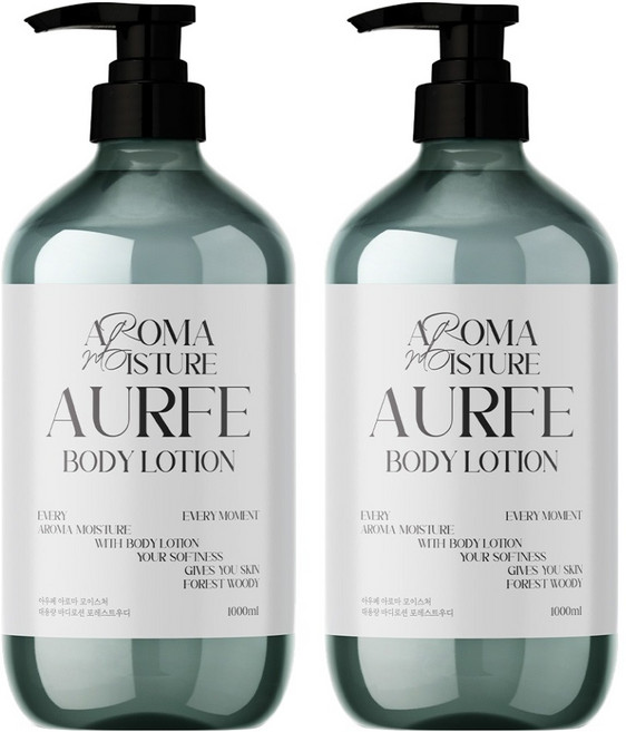 아우페 아로마 모이스처 대용량 바디로션 포레스트우디향, 1L, 2개