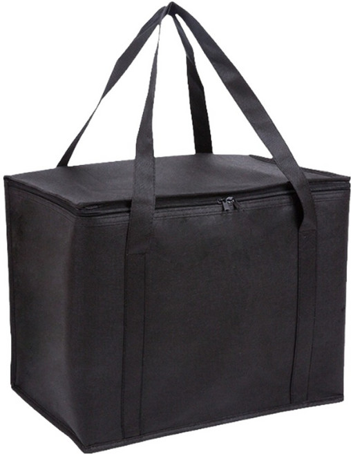 굿무드 빅사이즈 접이식 보냉가방, 블랙, 1개