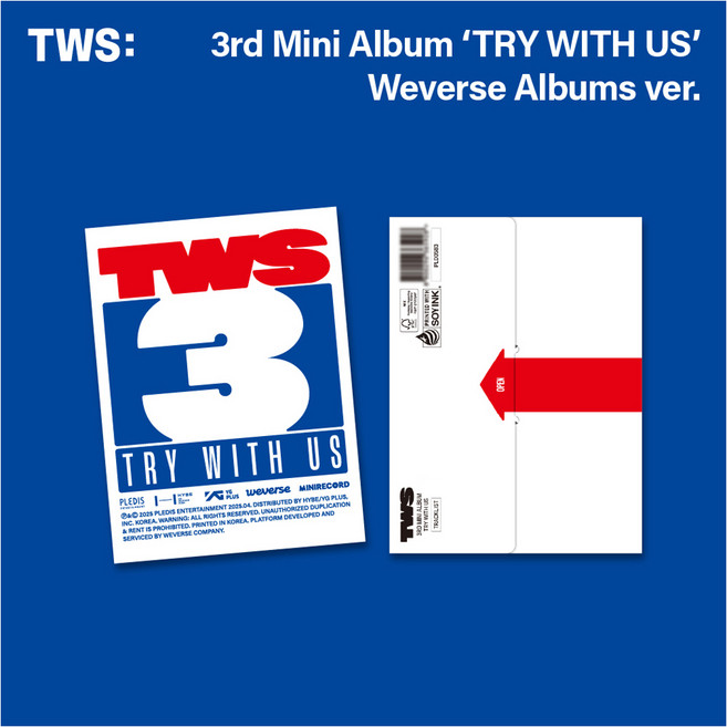 TWS 第三張迷你專輯 TRY WITH US Weverse Albums Ver + QRCard 套組, 1CD